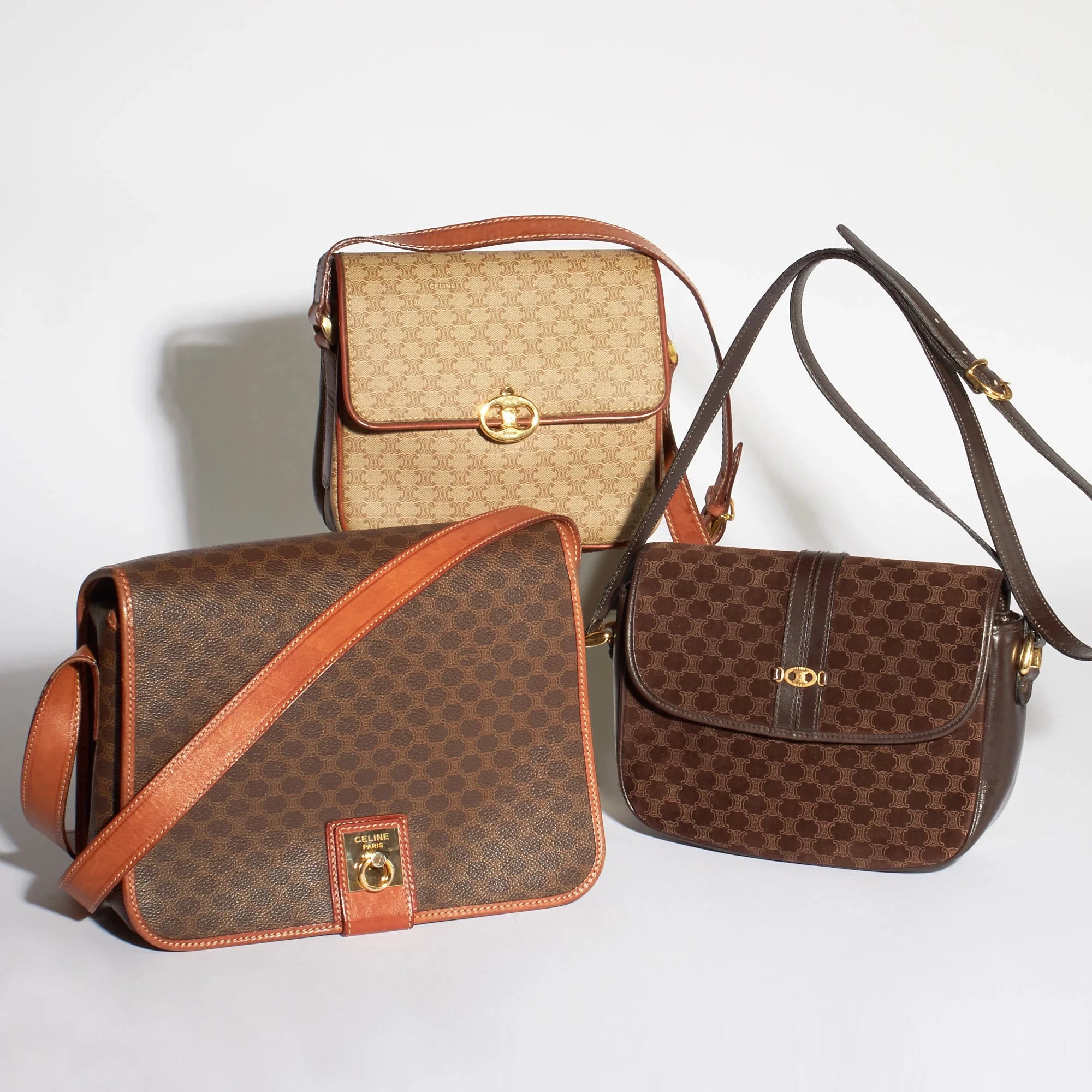 CELINE マカダム オールドセリーヌショルダーバック ヴィンテージ CELINE マカダム オールドセリーヌショルダーバック ヴィンテージ