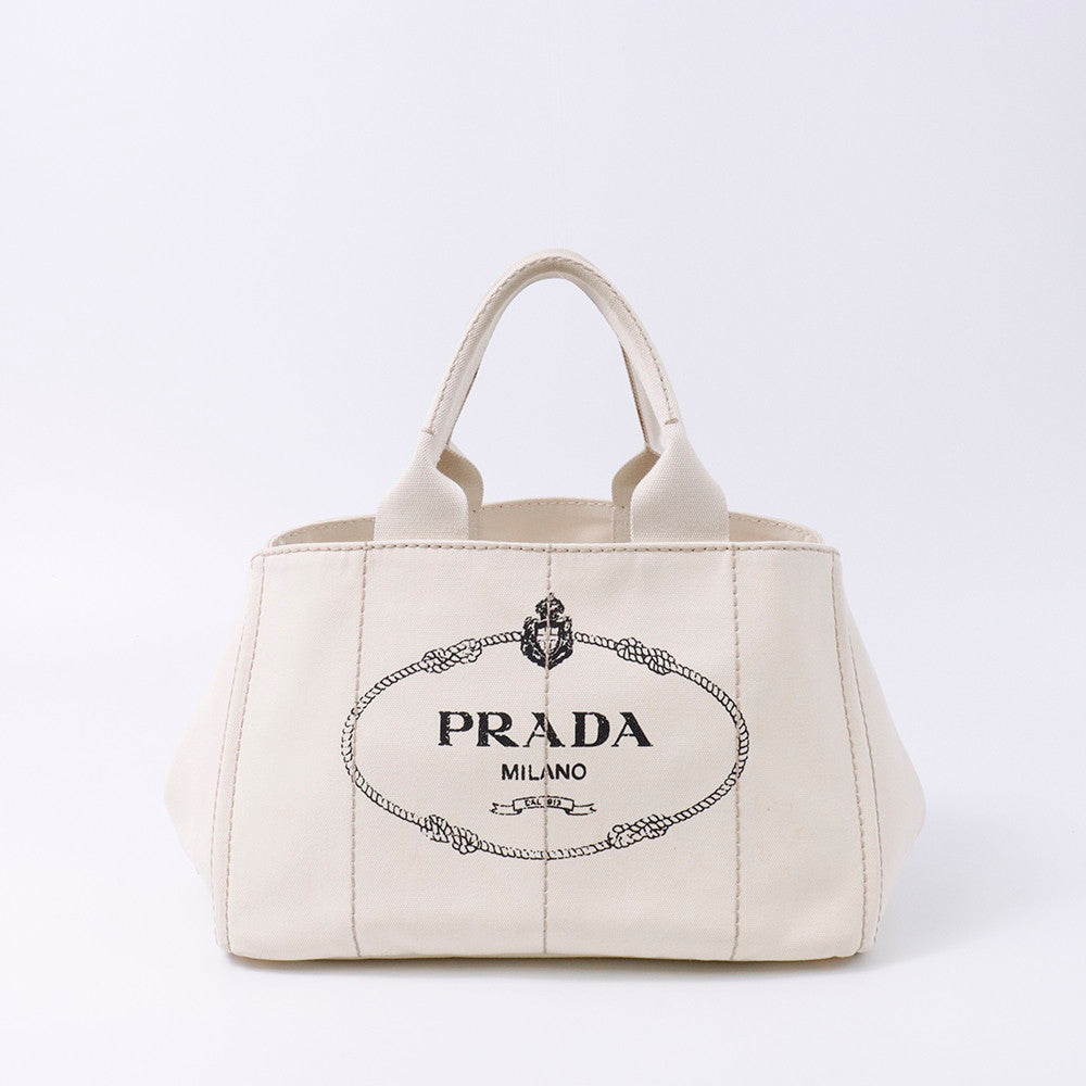 PRADA カナパ トートバッグ 白 BN1877 Canvas – VALTIQUE VINTAGE TOKYO