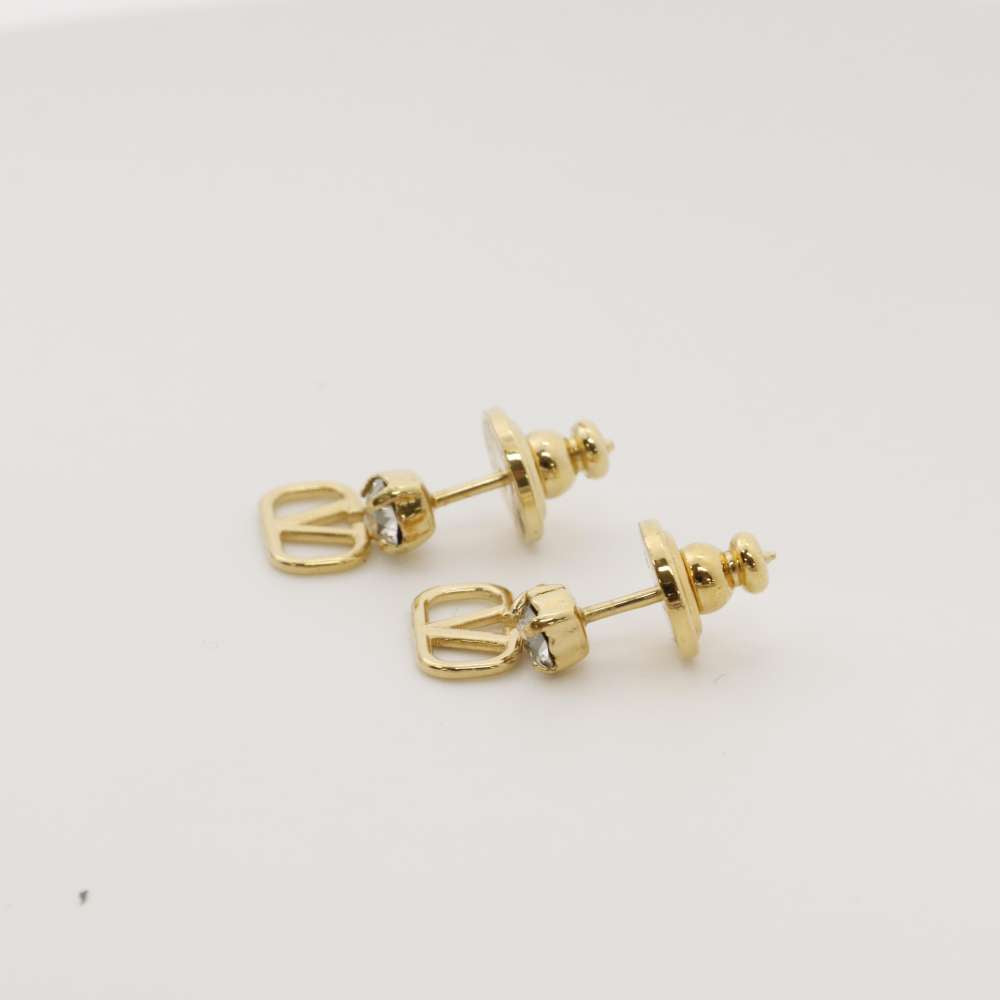 Valentino Garavani Vロゴ ラインストーン ピアス – VALTIQUE VINTAGE