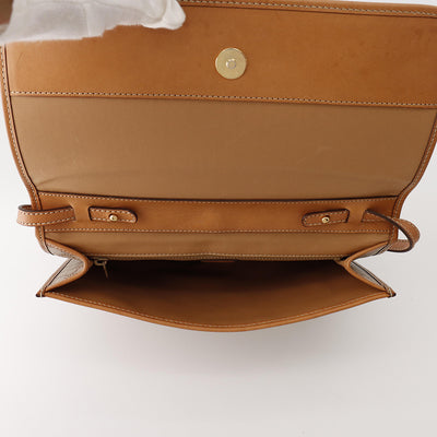 CELINE マカダム柄 ショルダー ベージュ/ブラウン PVC Leather