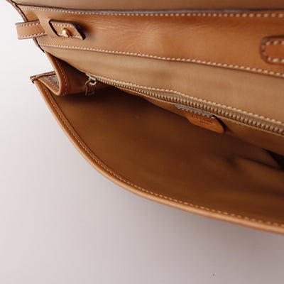 CELINE マカダム柄 ショルダー ベージュ/ブラウン PVC Leather