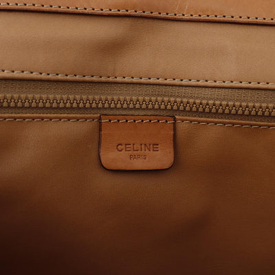 CELINE マカダム柄 ショルダー ベージュ/ブラウン PVC Leather