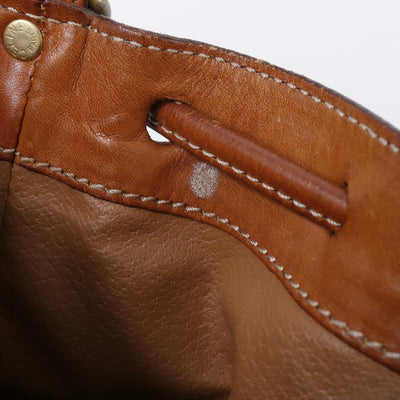 CELINE マカダム柄 巾着 ショルダーバッグ ポーチ付 ブラウン PVC