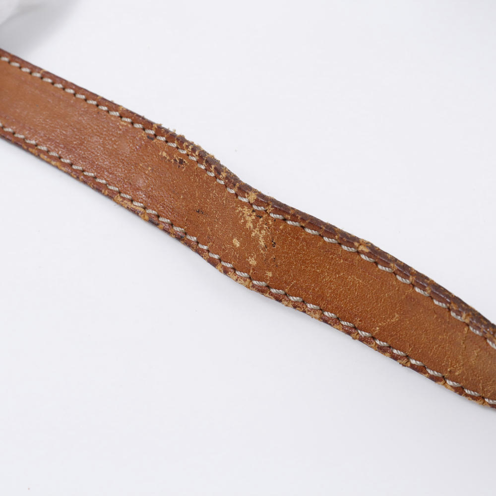 CELINE マカダム柄 巾着 ショルダーバッグ ポーチ付 ブラウン PVC