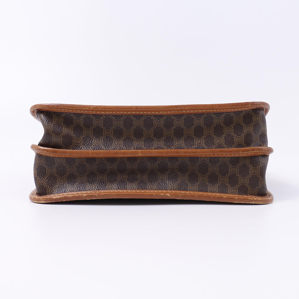 CELINE マカダム柄 ショルダー ブラウン PVC  Leather