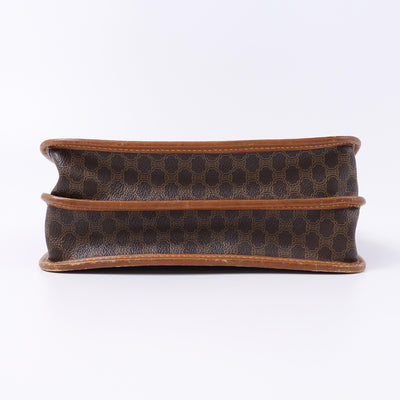 CELINE マカダム柄 ショルダー ブラウン PVC  Leather