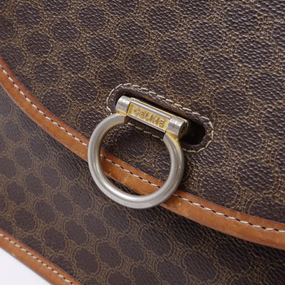 CELINE マカダム柄 ショルダー ブラウン PVC  Leather