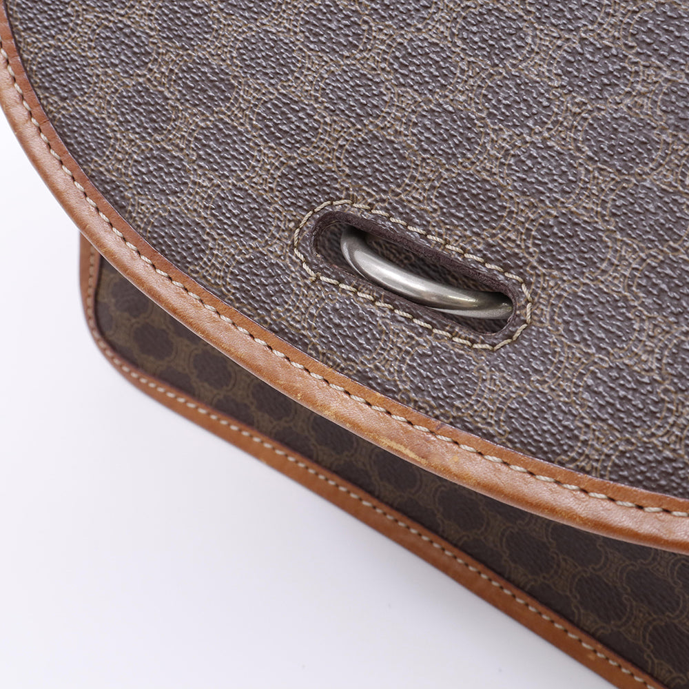 CELINE マカダム柄 ショルダー ブラウン PVC  Leather