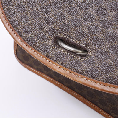 CELINE マカダム柄 ショルダー ブラウン PVC  Leather