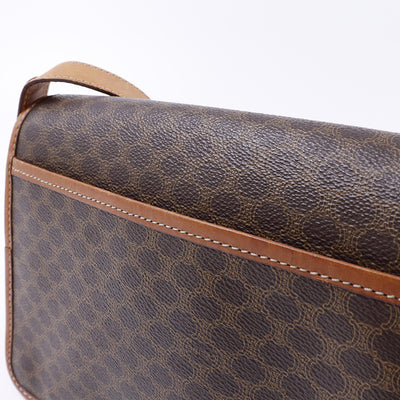 CELINE マカダム柄 ショルダー ブラウン PVC  Leather