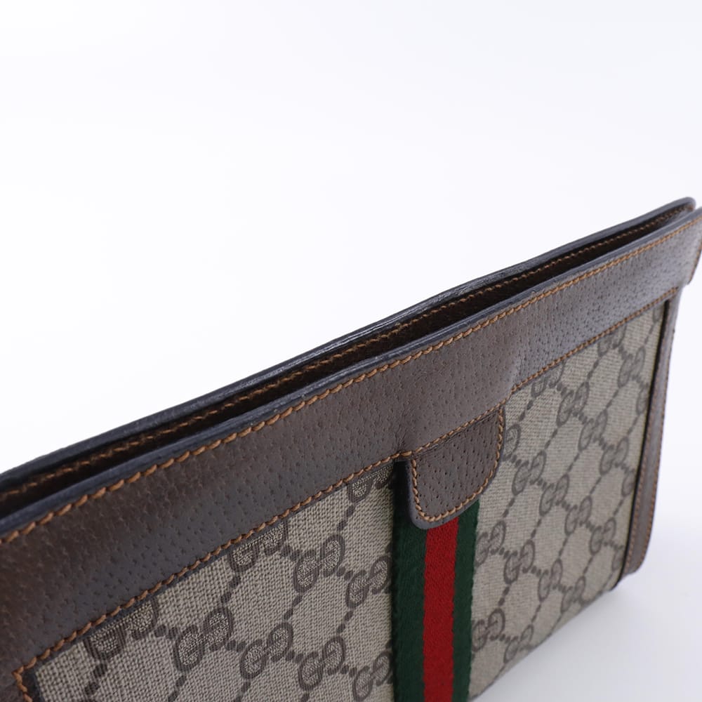 GUCCI グッチ GG シェリーライン クラッチバッグ 正規品 ヴィンテージ GUCCI オールドグッチ シェリーライン クラッチバッグ ベージュ 89・01