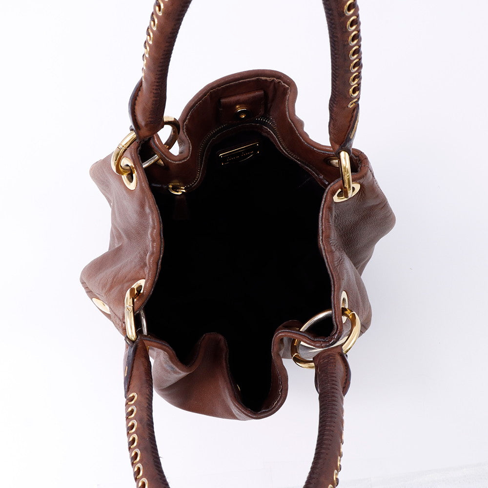 MIUMIU ハンドバッグ ブラウン Leather