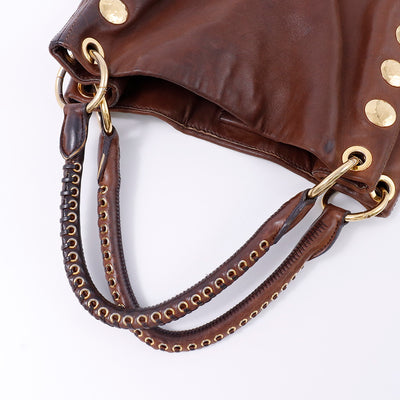 MIUMIU ハンドバッグ ブラウン Leather