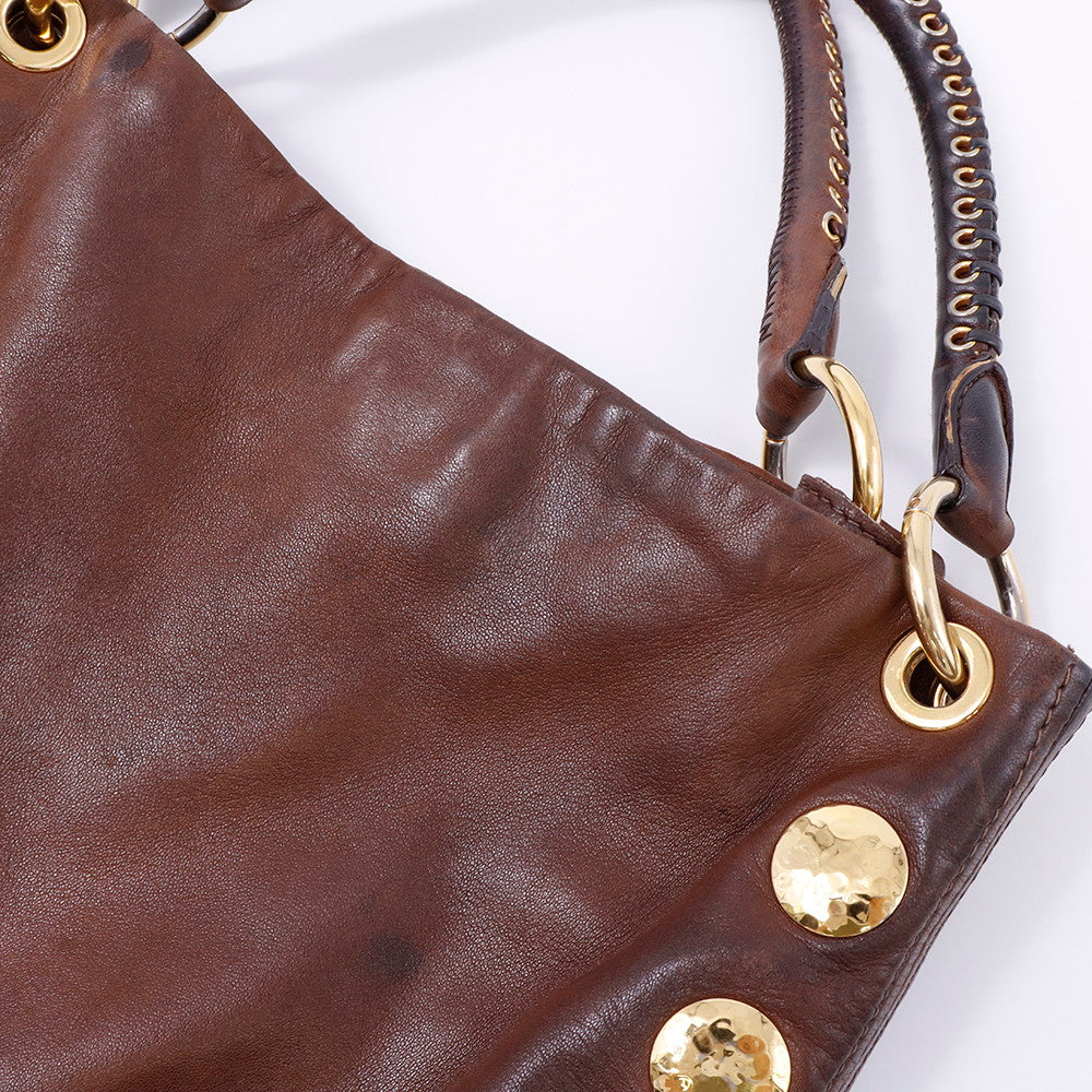 MIUMIU ハンドバッグ ブラウン Leather