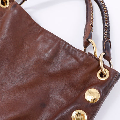 MIUMIU ハンドバッグ ブラウン Leather