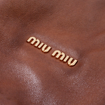 MIUMIU ハンドバッグ ブラウン Leather