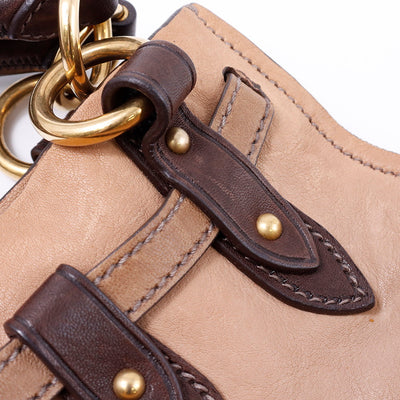 MIUMIU 2WAYトートバッグ ベージュ/ブラウン Leather