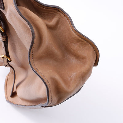 MIUMIU 2WAYトートバッグ ベージュ/ブラウン Leather