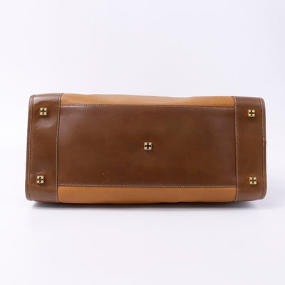 LOEWE アナグラム アマソナ ボストンバッグ ブラウン Leather サイズ50