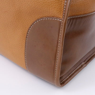 LOEWE アナグラム アマソナ ボストンバッグ ブラウン Leather サイズ50