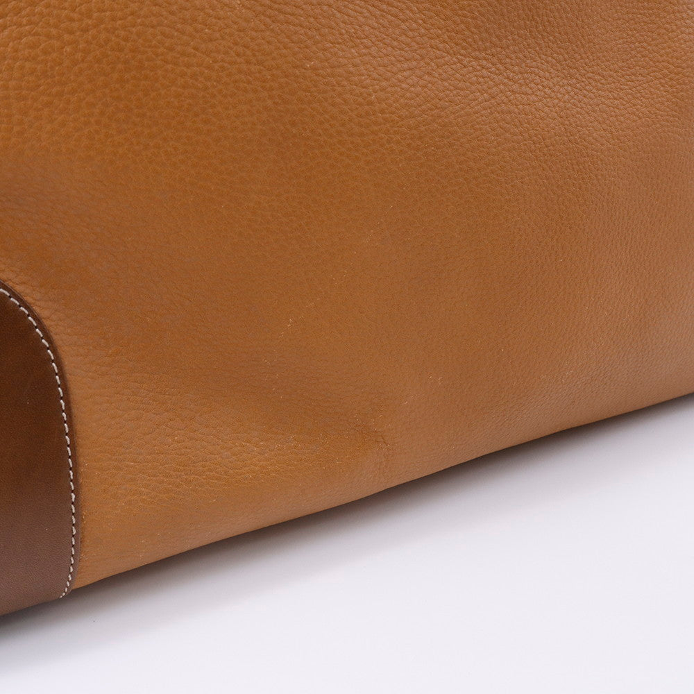 LOEWE アナグラム アマソナ ボストンバッグ ブラウン Leather サイズ50