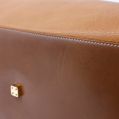 LOEWE アナグラム アマソナ ボストンバッグ ブラウン Leather サイズ50