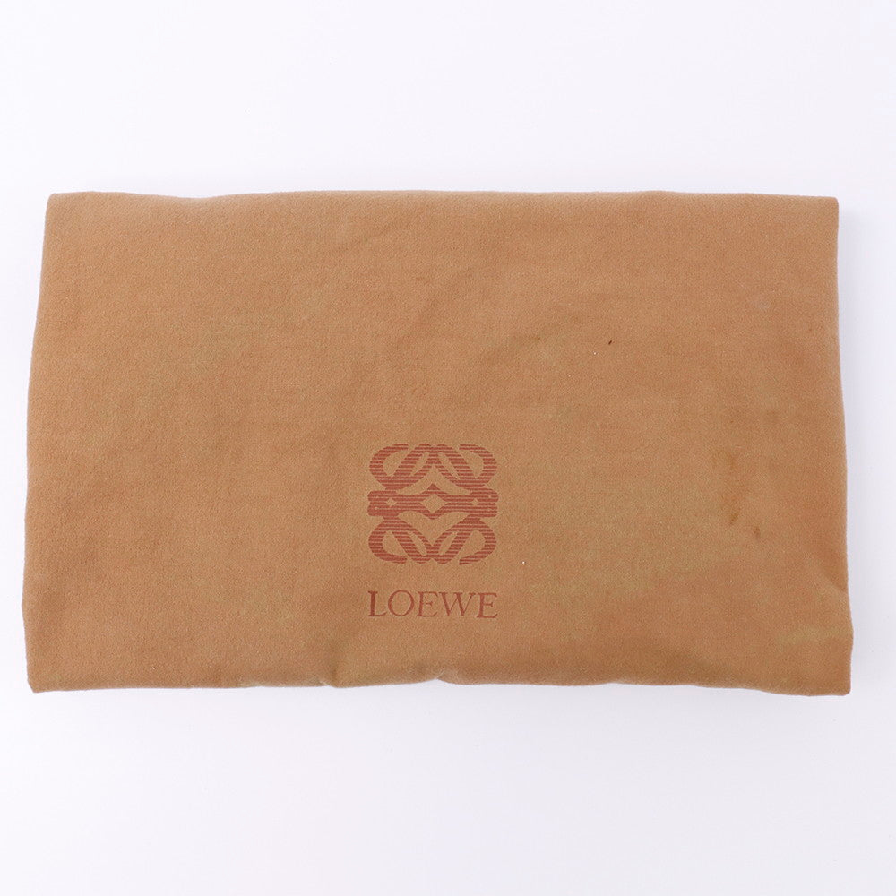 LOEWE アナグラム アマソナ ボストンバッグ ブラウン Leather サイズ50