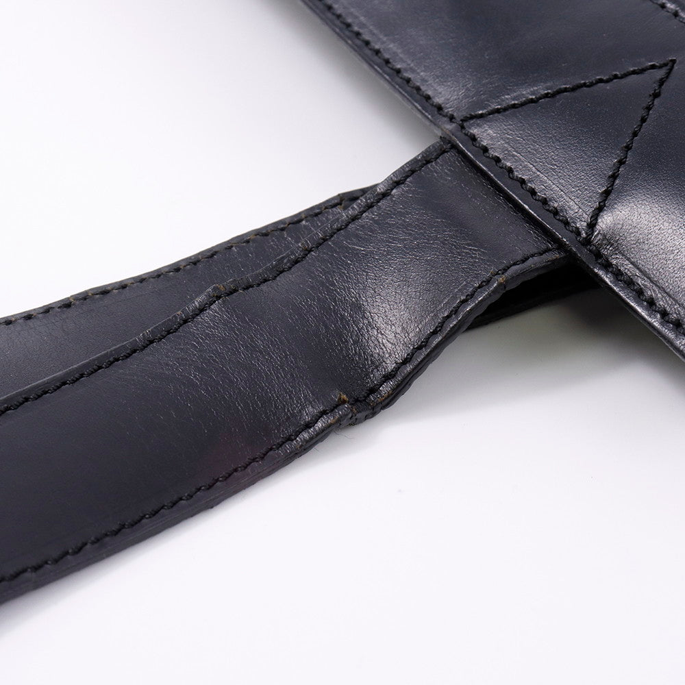 CELINE マカダム トートバッグ 黒/ブラウン PVC Leather