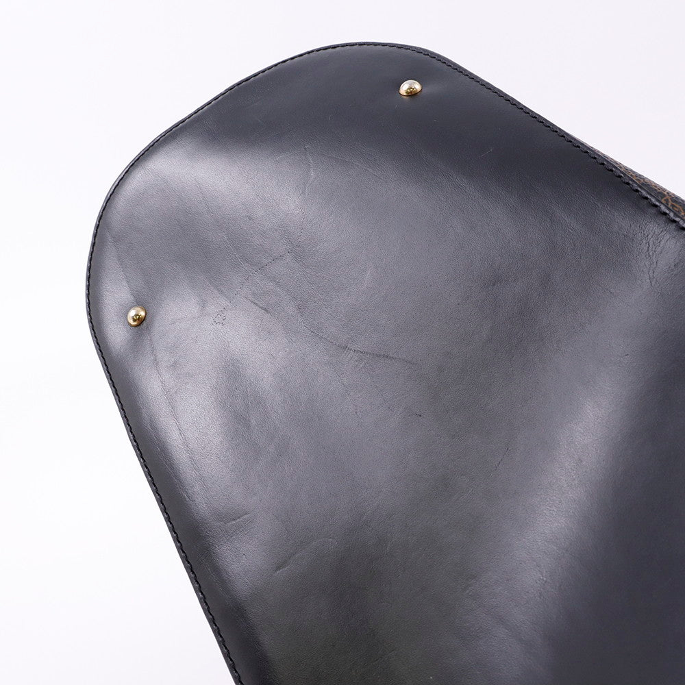 CELINE マカダム トートバッグ 黒/ブラウン PVC Leather