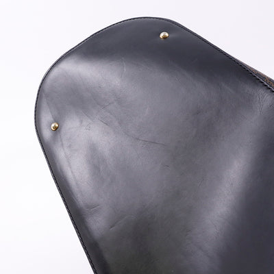 CELINE マカダム トートバッグ 黒/ブラウン PVC Leather