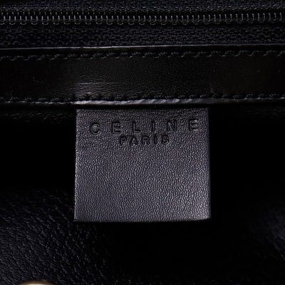 CELINE マカダム トートバッグ 黒/ブラウン PVC Leather