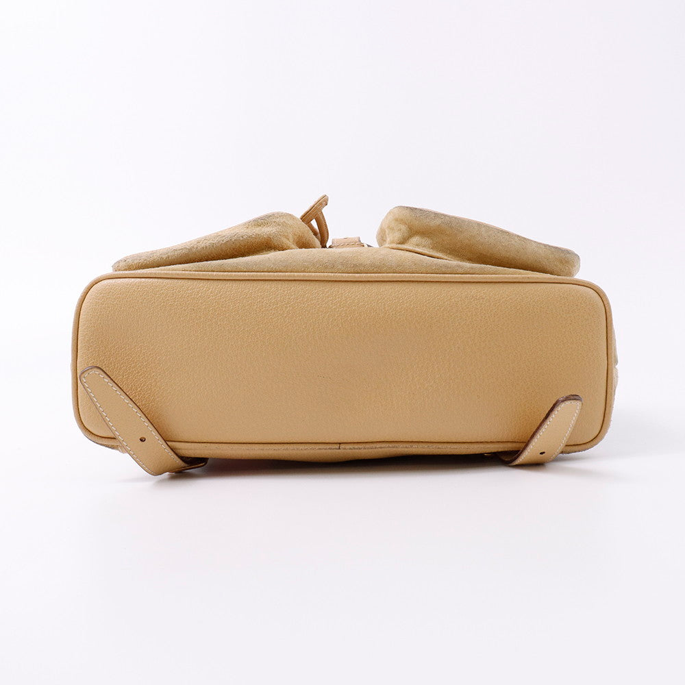 GUCCI バンブー バックパック ベージュ 003 2058 0016 Suede leather