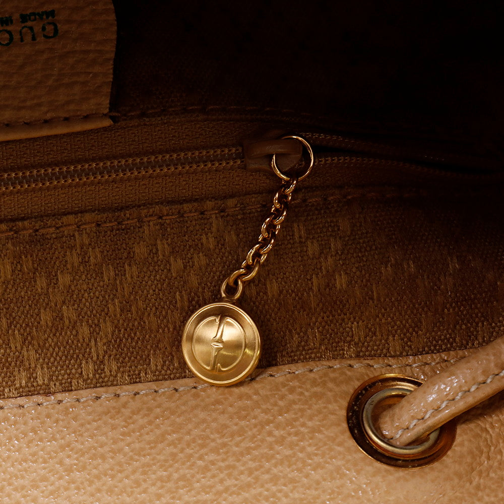 GUCCI バンブー バックパック ベージュ 003 2058 0016 Suede leather