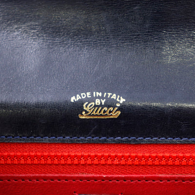 GUCCI オールド ショルダー 白/ブルー PVC Leather