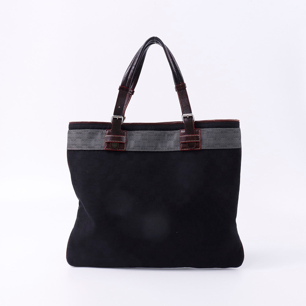 LOEWE アナグラムパターン トート 黒/グレー Canvas Leather