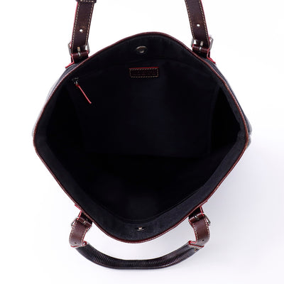 LOEWE アナグラムパターン トート 黒/グレー Canvas Leather