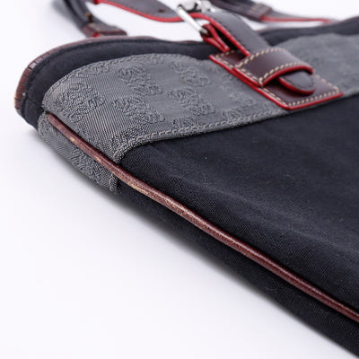 LOEWE アナグラムパターン トート 黒/グレー Canvas Leather