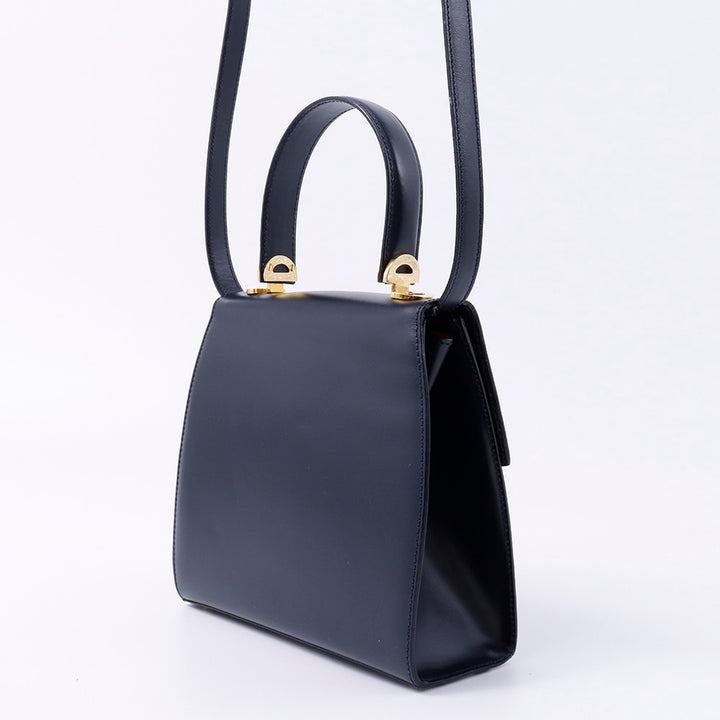 CELINE ビンテージバック CELINE ヴィンテージ 2WAYバッグ ネイビー Leather – VALTIQUE VINTAGE