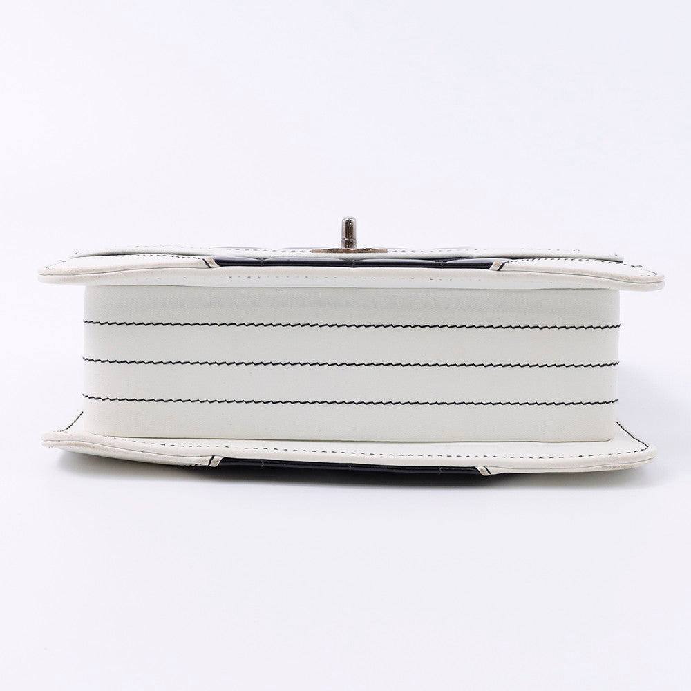 CHANEL チョコバー チェーンショルダーバッグ 黒/白 A16524 Patent