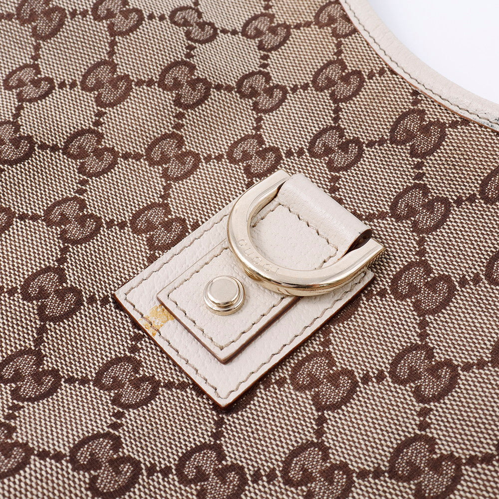 GUCCI GGキャンバス アビー ワンショルダーバッグ ベージュ/アイボリー