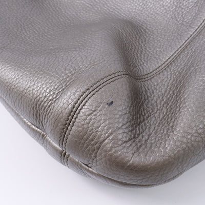 GUCCI フリンジ ショルダーバッグ グレー 240261 Leather