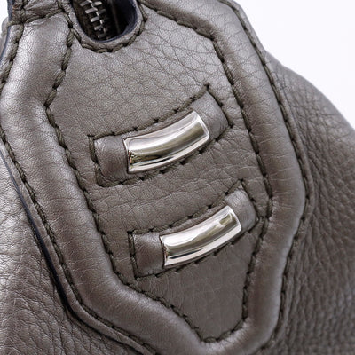 GUCCI フリンジ ショルダーバッグ グレー 240261 Leather