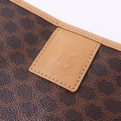 CELINE マカダム クラッチバッグ ブラウン PVC Leather