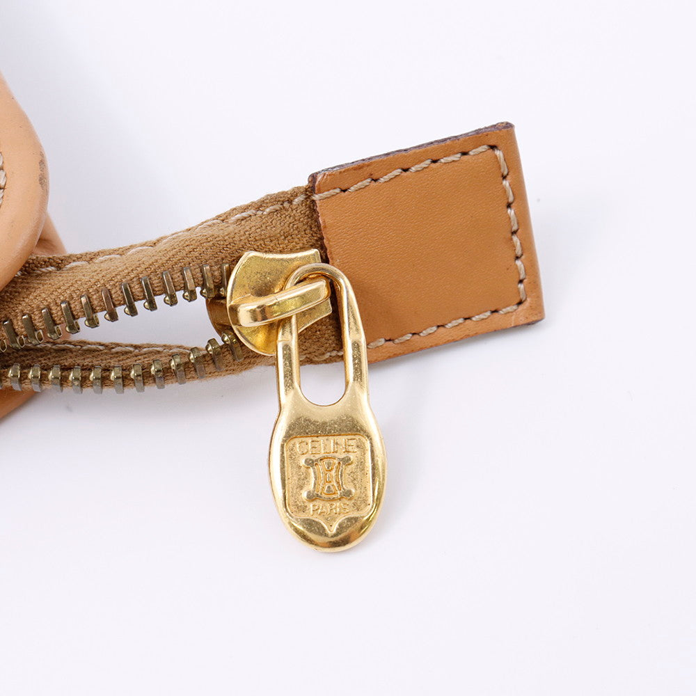 CELINE マカダム クラッチバッグ ブラウン PVC Leather