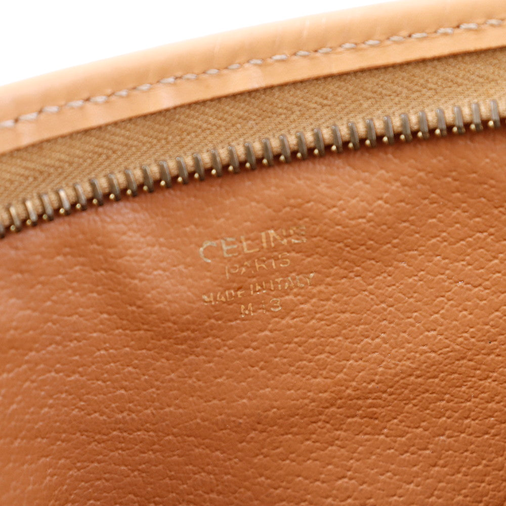 CELINE マカダム クラッチバッグ ブラウン PVC Leather