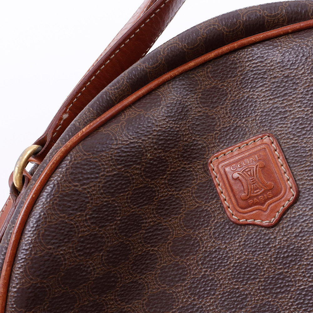 CELINE マカダム ハンドバッグ ブラウン Leather – VALTIQUE