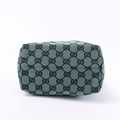 GUCCI GGキャンバス ハンドバッグ グリーン 257250 Canvas Leather
