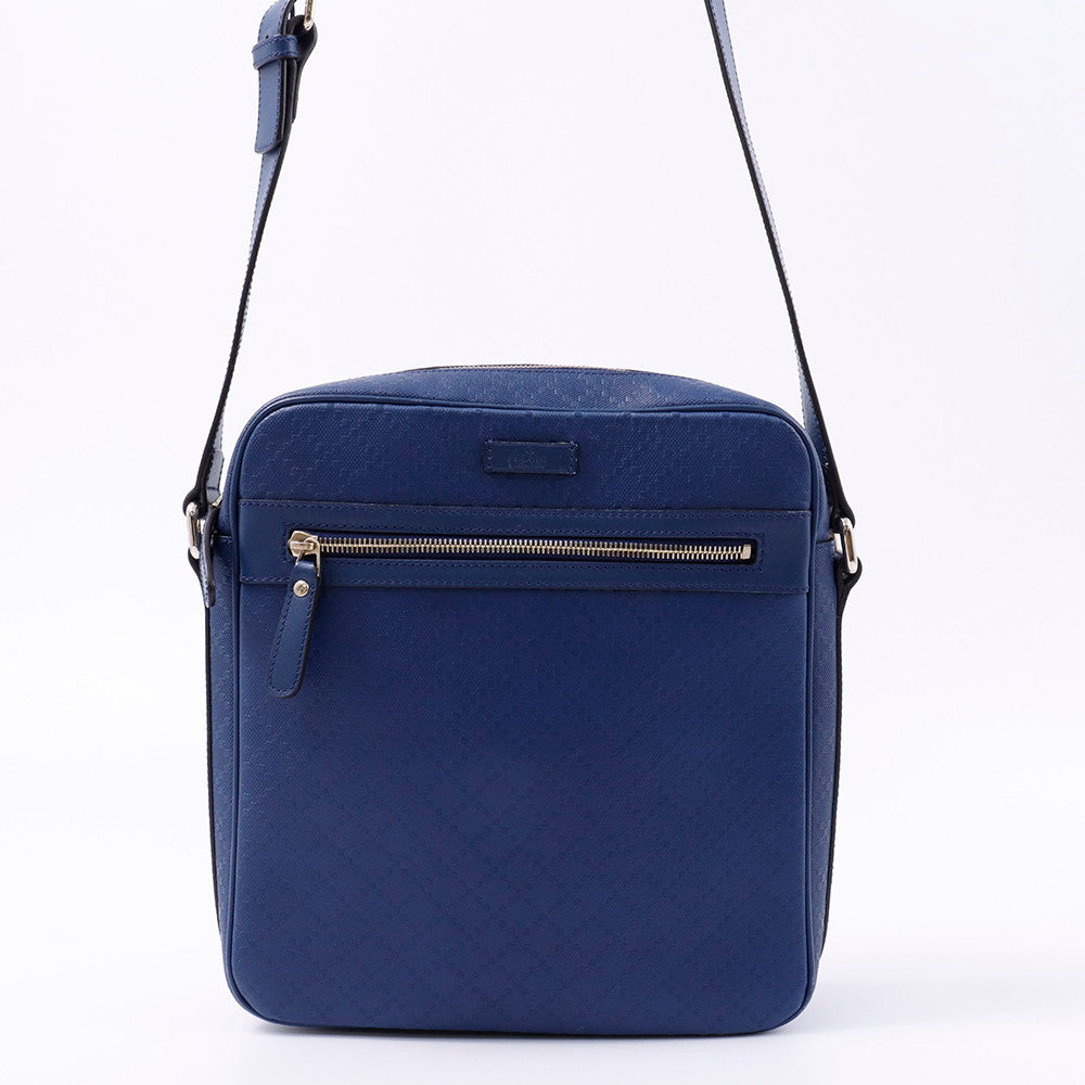 GUCCI ディアマンテ ショルダーバッグ ブルー 201448 Leather