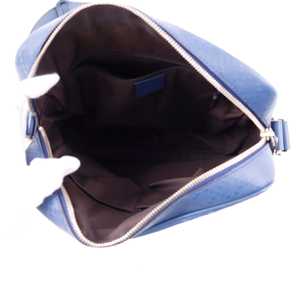 GUCCI ディアマンテ ショルダーバッグ ブルー 201448 Leather