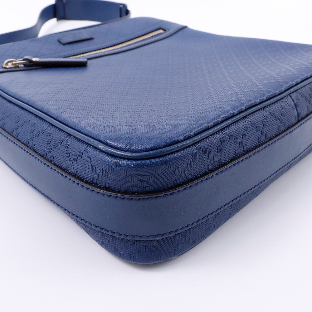 GUCCI ディアマンテ ショルダーバッグ ブルー 201448 Leather